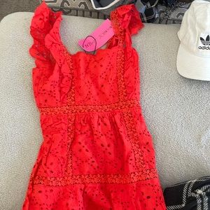 Red Betsey Johnson dress brand new !! Adorable